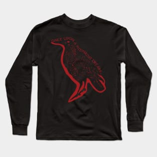 Midnight's Melancholy: Edgar Allan Poe's 'The Raven' Gothic Design Long Sleeve T-Shirt